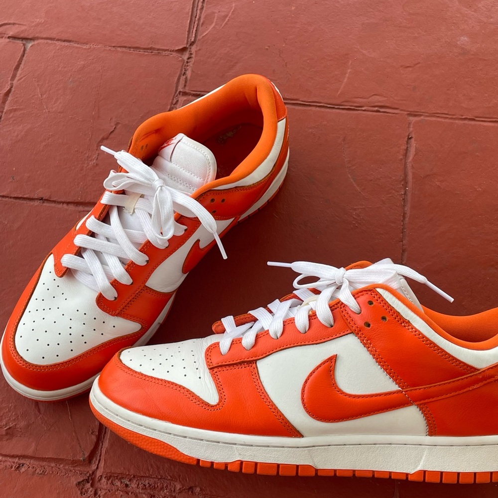 NIKE Orange/White Dunks Size 12